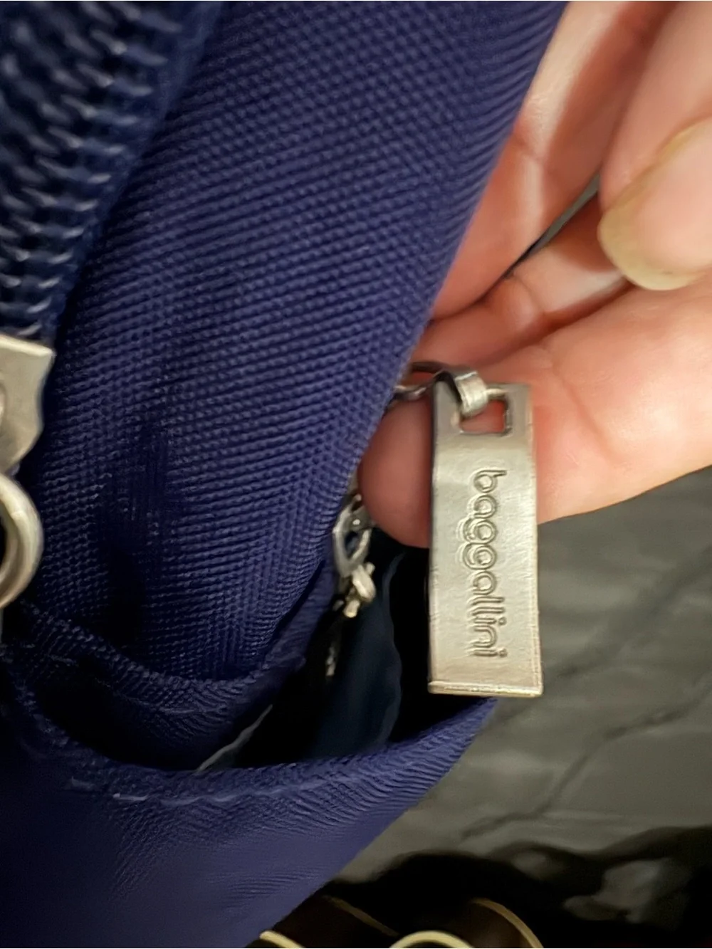 Baggallini Here And There Laptop Backpack RFID Navy